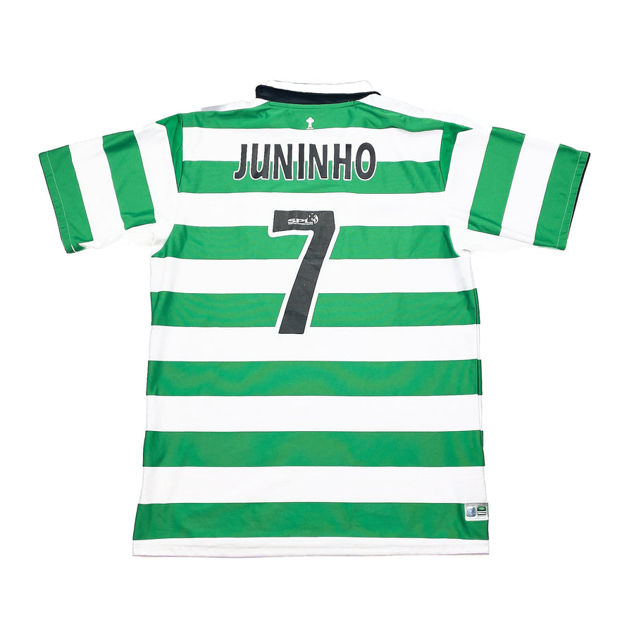 2004/05 Celtic Juninho #7 *Mannschaftssigniertes* Heimtrikot (L) Umbro