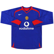 2005-06 Manchester United Nike Auswärtstrikot L/S XL