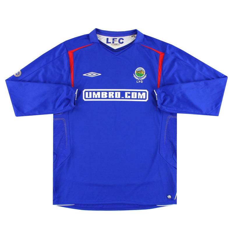 2005-06 Linfield Umbro Home Shirt L/S L