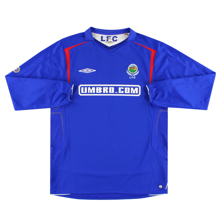 2005-06 Linfield Umbro Heimtrikot Langarm L