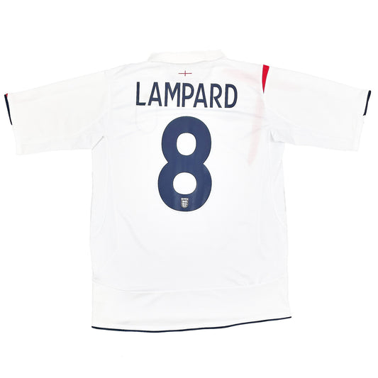 2005/07 ENGLAND LAMPARD #8 HOME SHIRT (S) UMBRO