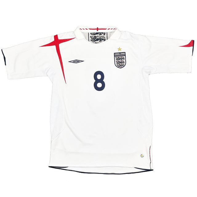 2005/07 ENGLAND LAMPARD #8 HOME SHIRT (S) UMBRO