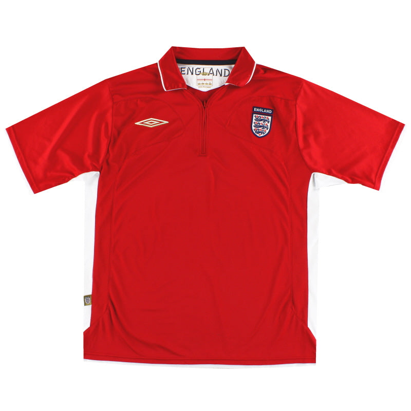 2006-07 England Umbro Trainingsshirt 1/4 Zip L