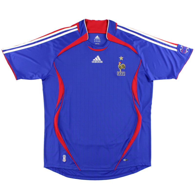 2006-07 Frankreich adidas Heimtrikot *Neuwertig* L