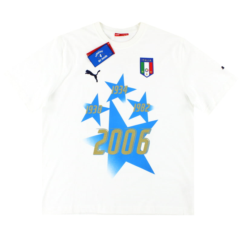 2006-07 Italien Puma 'Campioni Del Mondo' Grafik-T-Shirt *BNIB* XXL