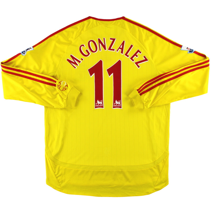2006-07 Liverpool adidas Auswärtstrikot M. Gonzalez #11 Langarm L