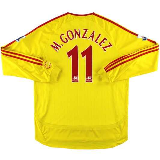 2006-07 Liverpool adidas Away Shirt M. Gonzalez #11 L/S
