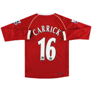 2006-07 Manchester United Nike Heimtrikot Carrick #16 L/S Knaben-Größe L