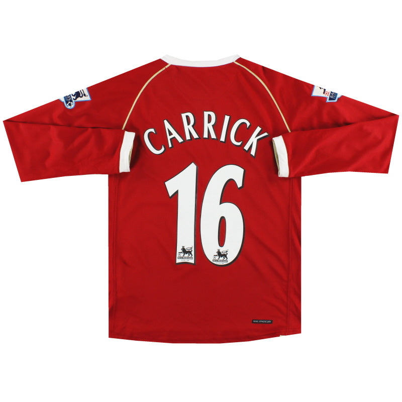 2006-07 Manchester United Nike Heimtrikot Carrick #16 L/S Knaben-Größe L