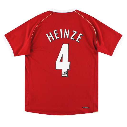 2006-07 Manchester United Nike Home Shirt Heinze #4 *Mint* L