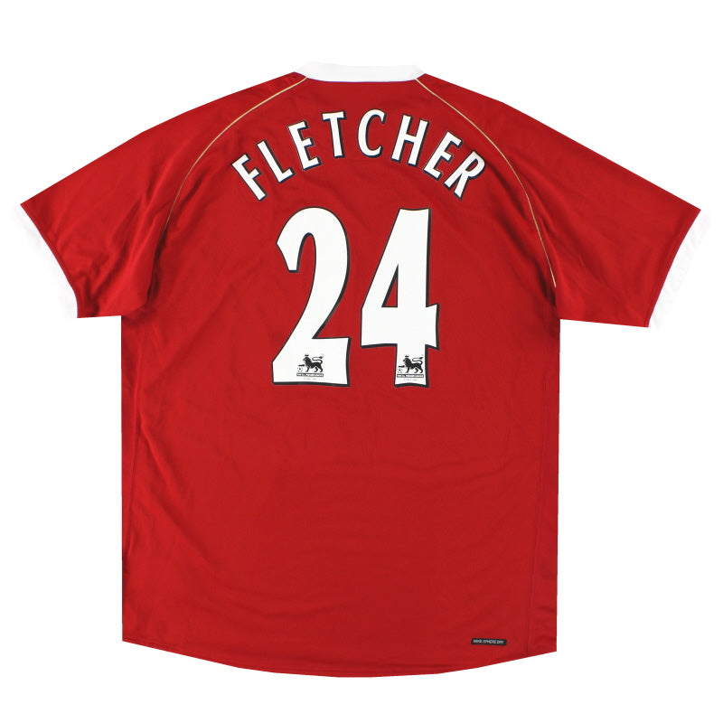 2006-07 Manchester United Nike Heimtrikot Fletcher #24 XL