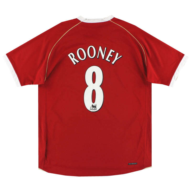 2006-07 Manchester United Nike Heimtrikot Rooney #8 XL