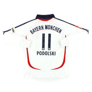2006-07 Bayern Munich adidas Away Shirt Podolski #11 L/S L.Boys - Classic Football Kit