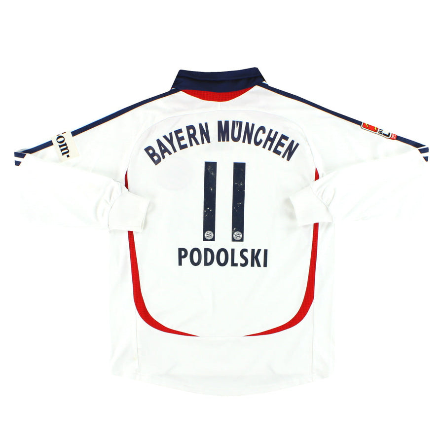 2006-07 Bayern Munich adidas Away Shirt Podolski #11 L/S L.Boys - Classic Football Kit