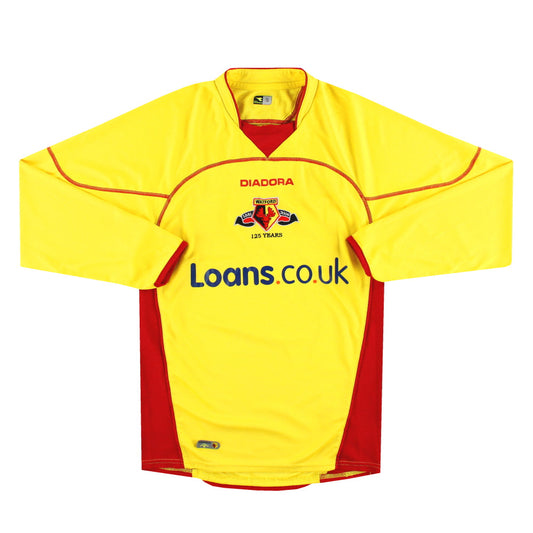 2006-07 Watford Diadora '125 Year' Home Shirt L/S