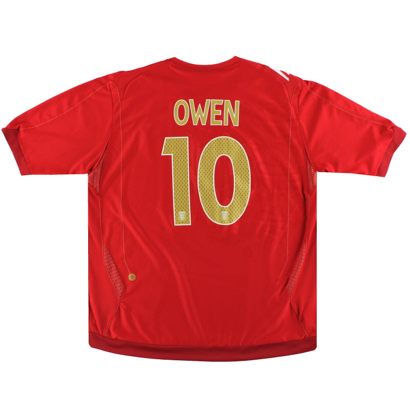 2006-08 England Umbro Auswärtstrikot Owen #10 XXL