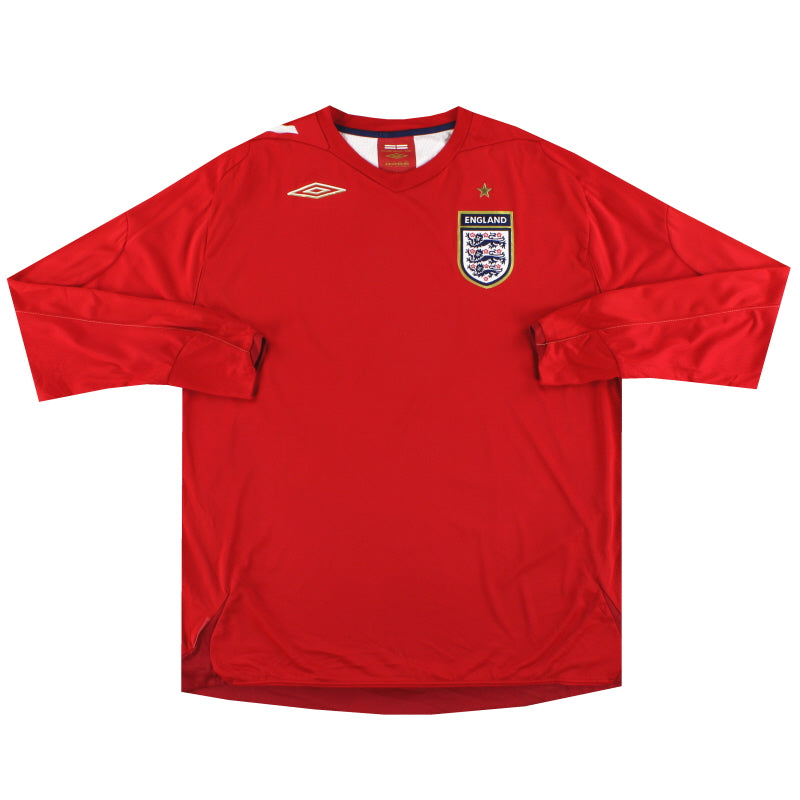2006-08 England Umbro Auswärtstrikot L/S XXXL