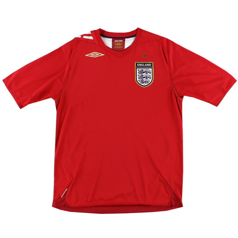 2006-08 England Umbro Auswärtstrikot L