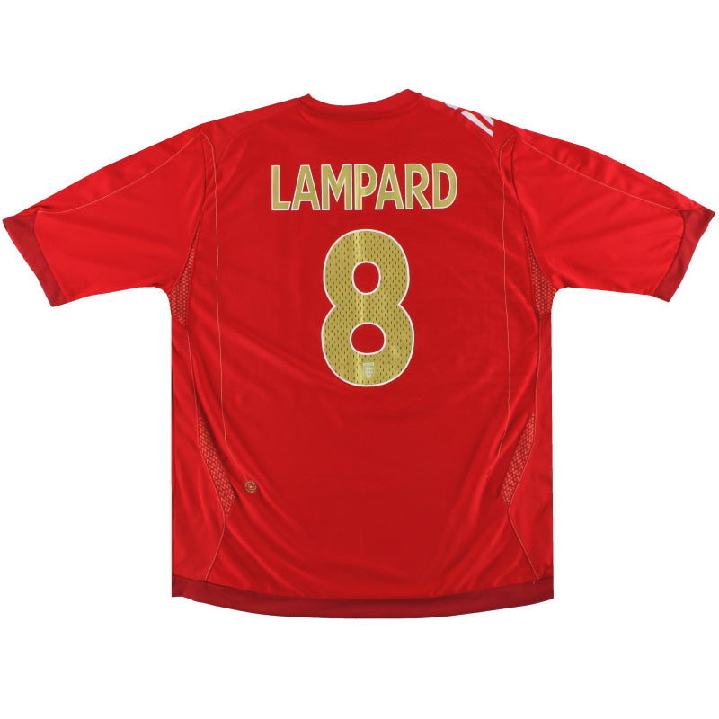 2006-08 England Umbro Auswärtstrikot Lampard #8 L