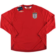 2006-08 England Umbro Auswärtstrikot L/S *mit Etiketten* XL