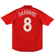 2006-08 Liverpool adidas CL Heimtrikot Gerrard #8 *Neuwertig* L