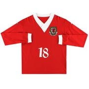 2006-08 Wales Kappa "130 Jahre" Spielerversion Heimtrikot #18 Langarm *Neuwertig* XL