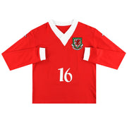 2006-08 Wales Kappa "130 Year" Player Issue Heimtrikot #16 Langarm *Neuwertig* XL