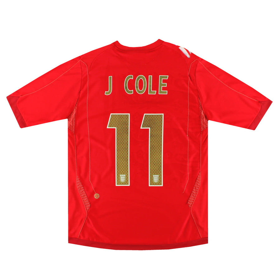 2006-08 England Umbro Auswärtstrikot J Cole #11 M