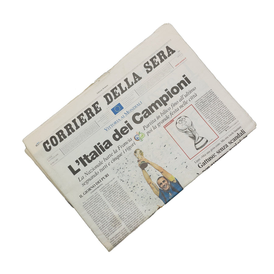 2006 Italien Weltmeister Zeitung Corriere Della Sera
