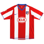 2007-08 Atletico Madrid Nike 'Signed' Home Shirt L
