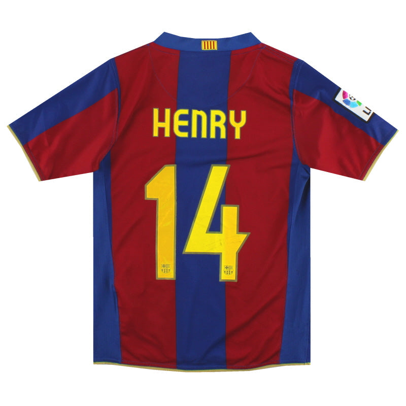 2007-08 Barcelona Nike Home Shirt Henry #14 M.Boys