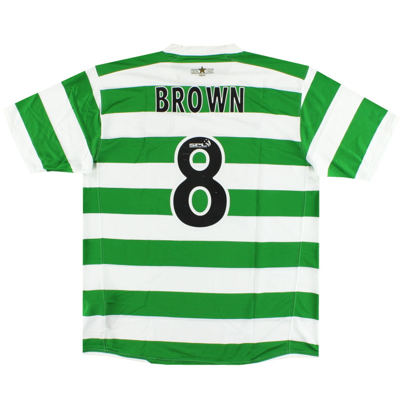 2007-08 Celtic Nike Heimtrikot Brown #8 *Neu mit Etikett* XL
