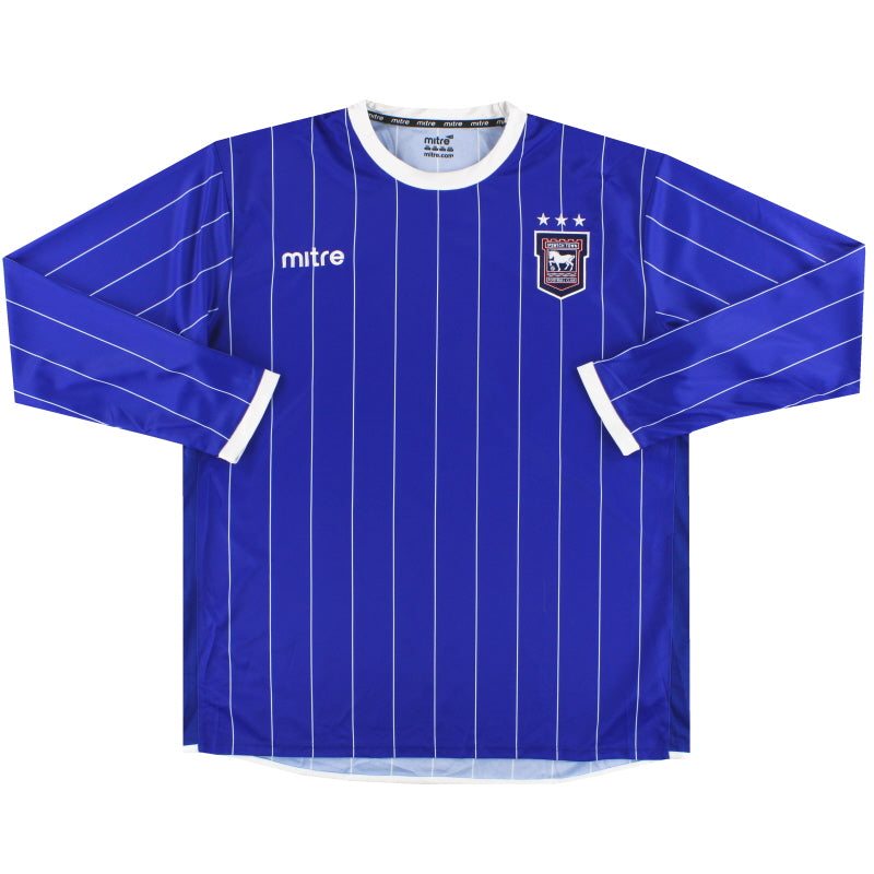 2007-08 Ipswich Mitre Heimtrikot Langarm XXL