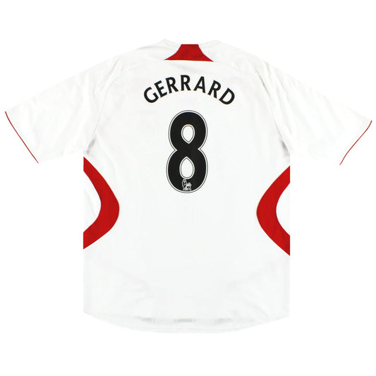 2007-08 Liverpool adidas Away Shirt Gerrard #8 L