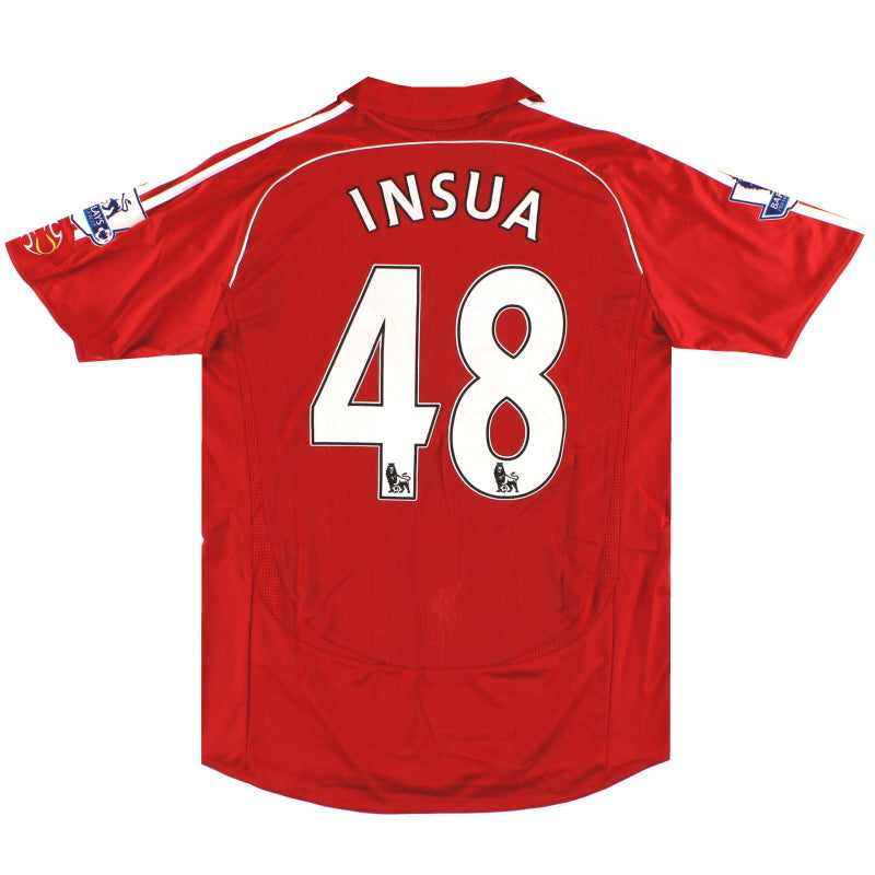 2007-08 Liverpool adidas Matchworn Heimtrikot Insua #48 L
