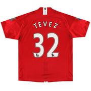 2007-08 Manchester United Nike Heimtrikot Tevez #32 XL