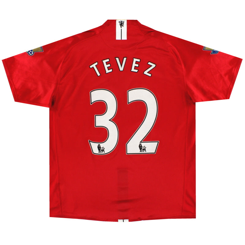 2007-08 Manchester United Nike Heimtrikot Tevez #32 XL