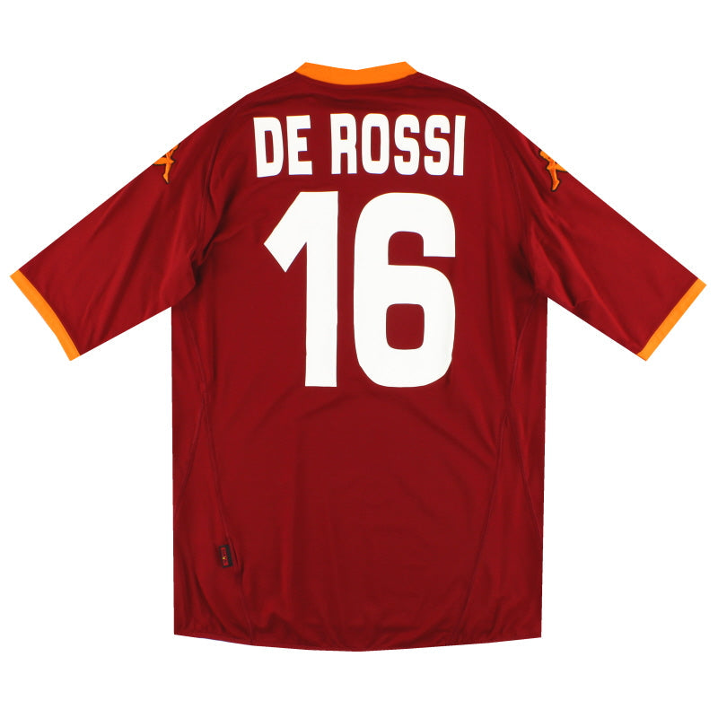 2007-08 Roma Kappa Heimtrikot De Rossi #16 *Neuwertig* XXL