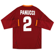 2007-08 Roma Kappa PI Heimtrikot De Panucci #2 Langarm *Neuwertig* XXL