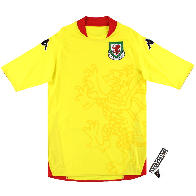 2007-08 Wales Kappa Auswärtstrikot (Spielerversion) *mit Etiketten* XXL