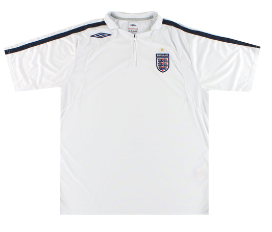 2007-08 England Umbro 1/4 Zip Training Shirt XL