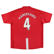 2007-08 Manchester United Nike Home Shirt Hargreaves #4 XXL