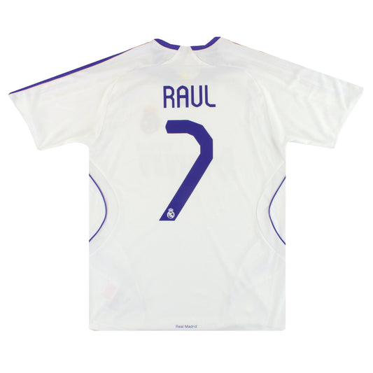 2007-08 Real Madrid adidas Home Shirt Raul #7 *Mint* S