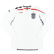 2007-09 England Umbro Heimtrikot L/S M