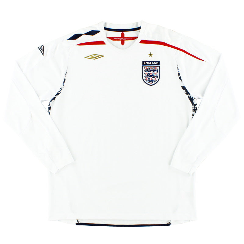 2007-09 England Umbro Heimtrikot L/S M
