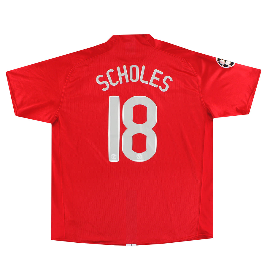 2007-09 Manchester United Nike 'CL Final' Home Shirt Scholes #18 XXL
