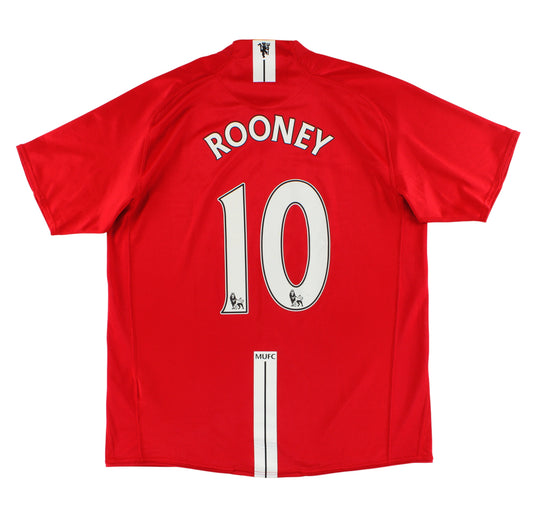 2007-09 Manchester United Nike Home Shirt Rooney #10 L