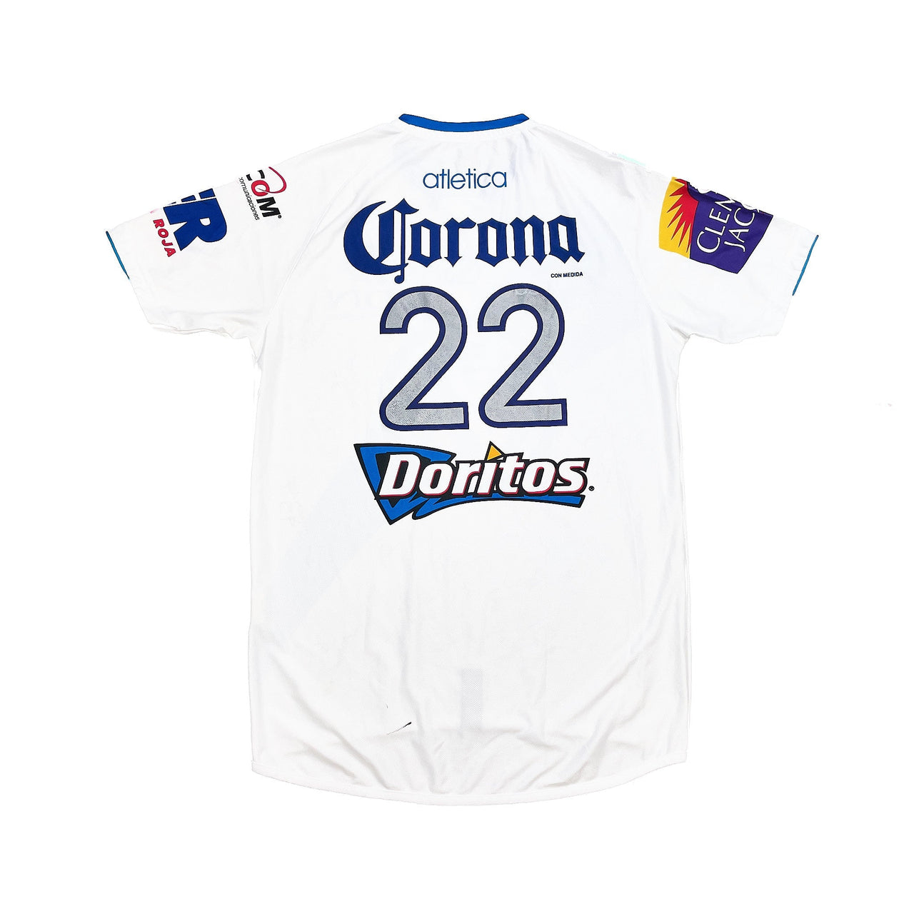 2007/08 PUEBLA #22 *SQUAD SIGNED* HOME SHIRT (S) ATLETICA