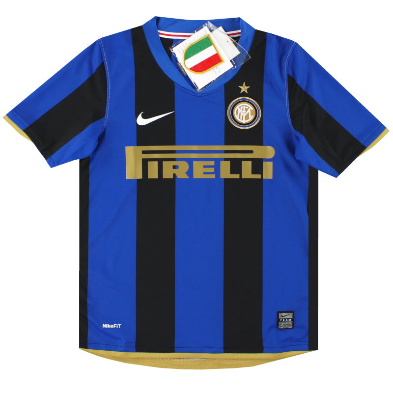 2008-09 Inter Mailand Nike Heimtrikot *mit Etiketten* Jungen S