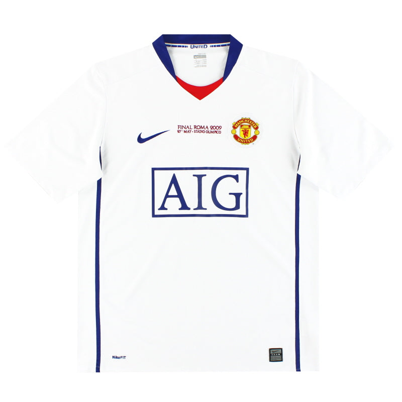 2008-09 Manchester United Nike Auswärtstrikot 'Final Roma' *Neuwertig* XXL
